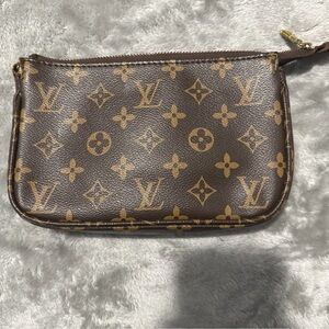 Louis Vuitton Brown and Gold Monogram Clutch